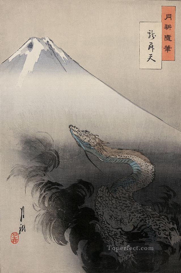 dragon rising to the heavens 1897 Ogata Gekko Japanese Oil Paintings